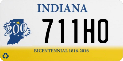 IN license plate 711HO