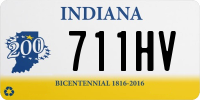 IN license plate 711HV