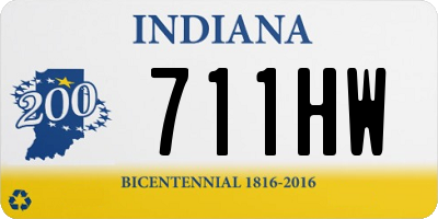 IN license plate 711HW