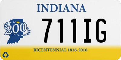 IN license plate 711IG