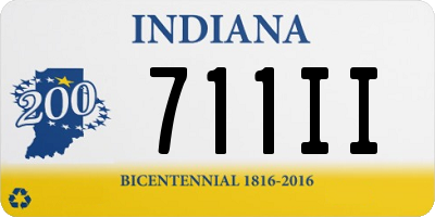 IN license plate 711II