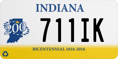 IN license plate 711IK