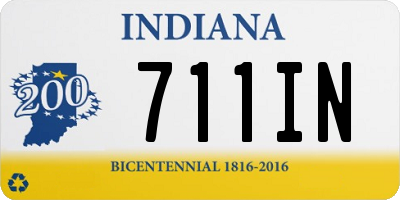 IN license plate 711IN