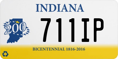 IN license plate 711IP