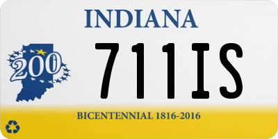 IN license plate 711IS