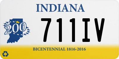 IN license plate 711IV