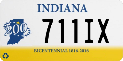 IN license plate 711IX
