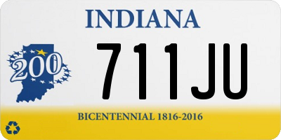 IN license plate 711JU