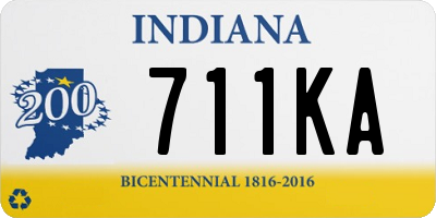 IN license plate 711KA