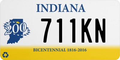 IN license plate 711KN