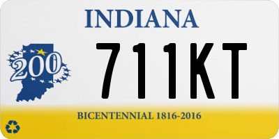 IN license plate 711KT