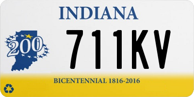 IN license plate 711KV