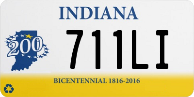IN license plate 711LI