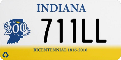 IN license plate 711LL