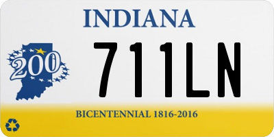 IN license plate 711LN