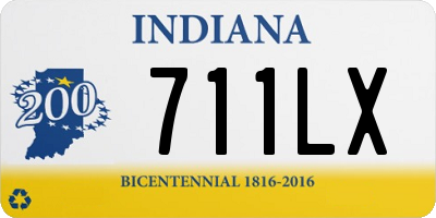 IN license plate 711LX