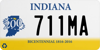 IN license plate 711MA