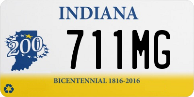 IN license plate 711MG