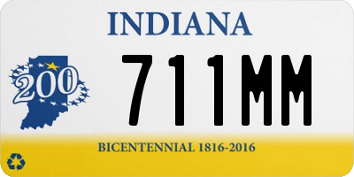 IN license plate 711MM