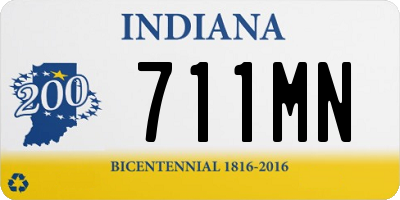 IN license plate 711MN