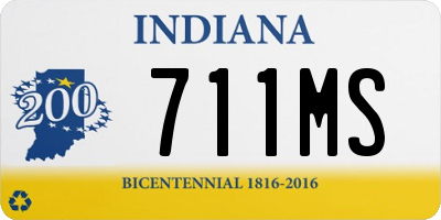 IN license plate 711MS