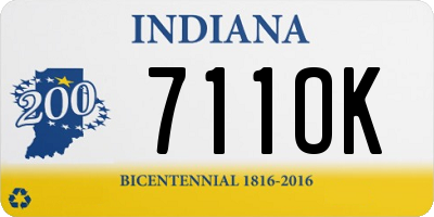 IN license plate 711OK