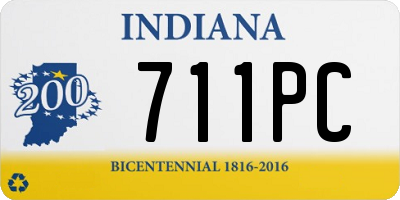 IN license plate 711PC