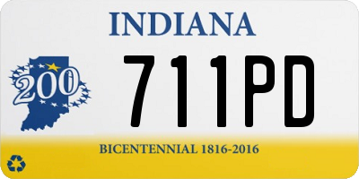 IN license plate 711PD