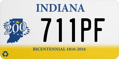 IN license plate 711PF