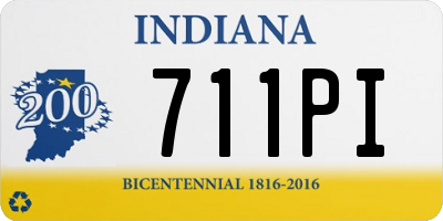 IN license plate 711PI