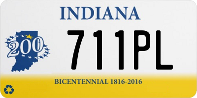 IN license plate 711PL