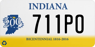 IN license plate 711PO