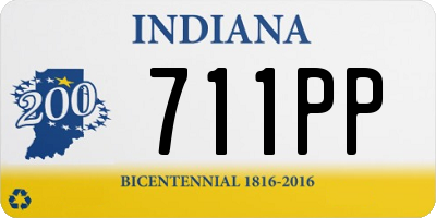 IN license plate 711PP