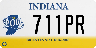 IN license plate 711PR