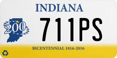 IN license plate 711PS