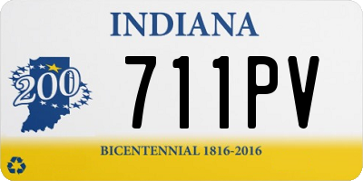 IN license plate 711PV