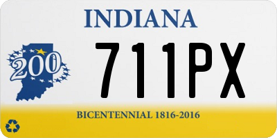 IN license plate 711PX