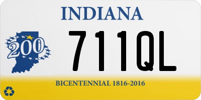 IN license plate 711QL