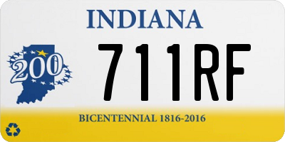 IN license plate 711RF