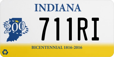 IN license plate 711RI