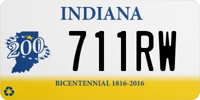 IN license plate 711RW