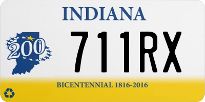 IN license plate 711RX