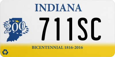 IN license plate 711SC