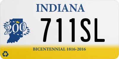 IN license plate 711SL