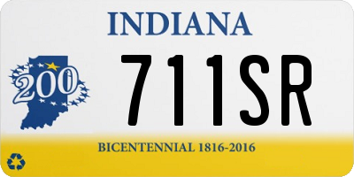 IN license plate 711SR