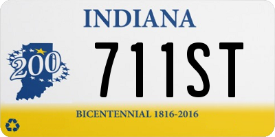 IN license plate 711ST