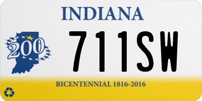 IN license plate 711SW