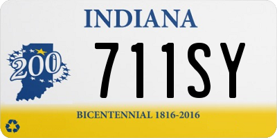 IN license plate 711SY