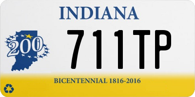 IN license plate 711TP