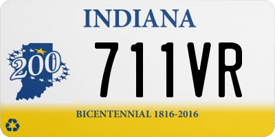 IN license plate 711VR